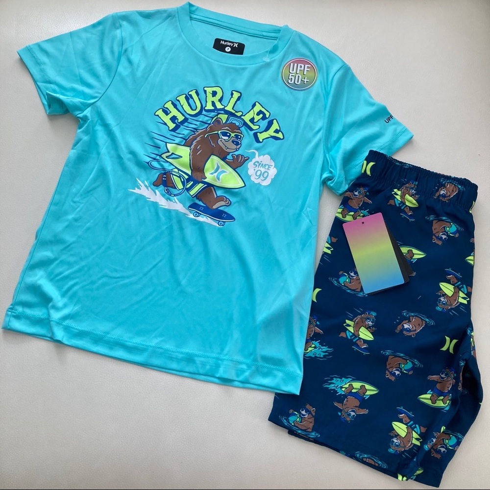 Hurley Neon Surf 🏄 cute shorts set 2227 - Picture 1 of 5